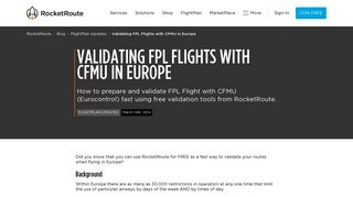 
                            10. Validating FPL Flights with CFMU in Europe | RocketRoute