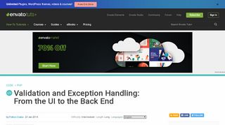 
                            2. Validation and Exception Handling: From the UI to the Back End