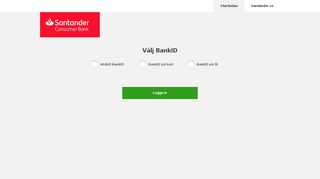 
                            3. Välj BankID - Santander Consumer Bank