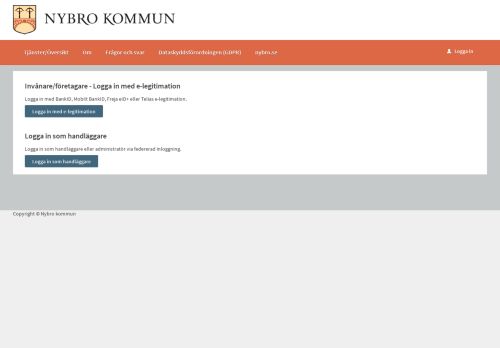 
                            4. Välj inloggningsmetod - Nybro kommun