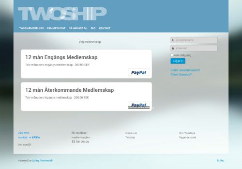 
                            7. Välj medlemskap - Twoship