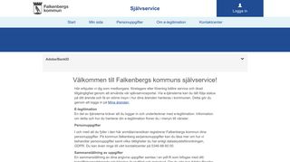 
                            7. Välkommen till Falkenbergs kommuns självservice!