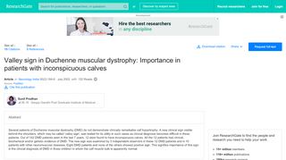 
                            8. Valley sign in Duchenne muscular dystrophy ... - ResearchGate