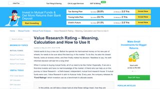 
                            7. Value Research Rating - Meaning, Calculation and How to Use It