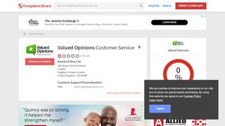 
                            12. Valued Opinions Customer Service, Complaints and Reviews
