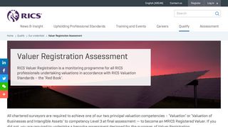 
                            12. Valuer Registration Assessment - RICS