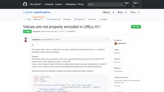 
                            12. Values are not properly encoded in URLs · Issue #61 · signalfx ...