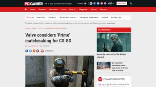 
                            13. Valve considers 'Prime' matchmaking for CS:GO | PC Gamer