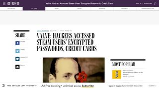 
                            8. Valve: Hackers Accessed Steam Users' Encrypted Passwords, Credit ...