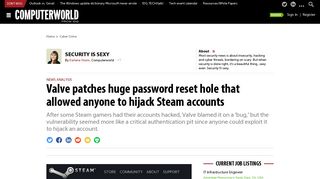 
                            9. Valve patches huge password reset hole that allowed anyone to hijack ...