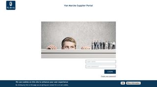 
                            7. Van Marcke Supplier Portal: User account