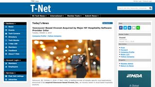 
                            5. Vancouver-Based Vivonet Acquired by Major NY Hospitality Software ...