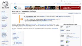 
                            11. Vancouver Community College - Wikipedia