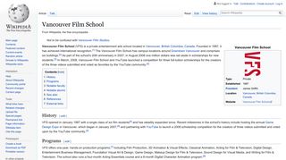 
                            12. Vancouver Film School - Wikipedia