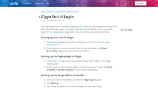 
                            5. Vanilla Forums Documentation | Gigya Sign In