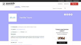 
                            12. Vanilla Tours | ZoomInfo.com
