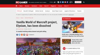 
                            12. Vanilla World of Warcraft project, Elysium, has been dissolved | PC ...