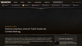 
                            7. Vanions Interface und ein TukUi Guide als Contest Beitrag.