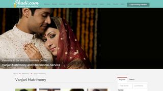 
                            10. Vanjari Matrimony - Shadi.com