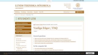 
                            8. Vanliga frågor / FAQ | LUNDS TEKNISKA HÖGSKOLA