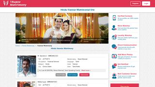 
                            9. Vanniar Matrimony, Marriage site for Brides and Grooms