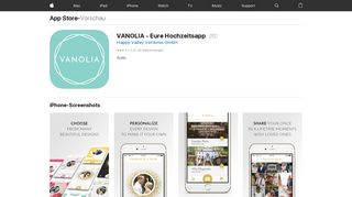 
                            5. VANOLIA - Eure Hochzeitsapp im App Store - iTunes - Apple
