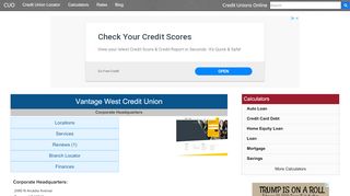 
                            12. Vantage West Credit Union - Tucson, AZ - Credit Unions Online