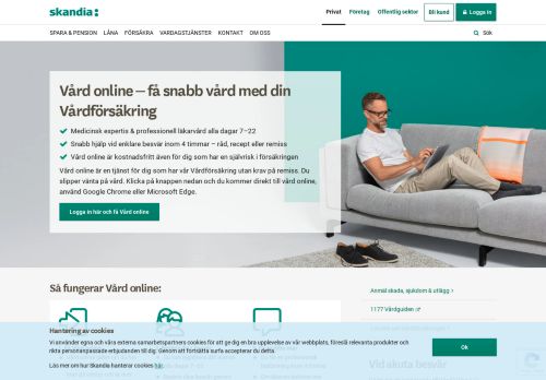 
                            9. Vård online | Få snabb vård med din privatvårdsförsäkring | Skandia