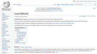 
                            4. Varde Bibliotek - Wikipedia, den frie encyklopædi