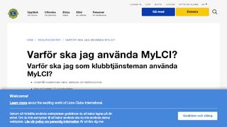 
                            8. Varför ska jag använda MyLCI? | Lions Clubs International