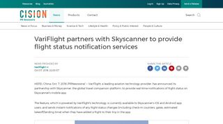
                            11. VariFlight partners with Skyscanner to provide flight status notification ...