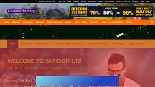 
                            3. Variobit.com Review : The Best Bitcoin Cloud Mining platform