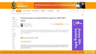 
                            13. Various ways of using Shared Layout in ASP.NET MVC - CodeProject