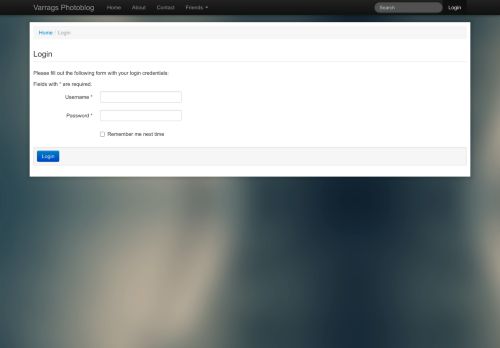 
                            8. Varrags Photoblog - Login