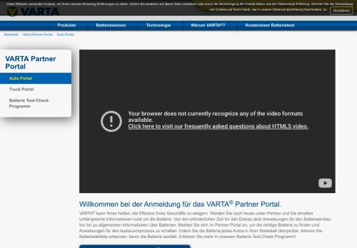 
                            5. VARTA® Business Portal-Anmeldung. Nach der Anmeldung können ...