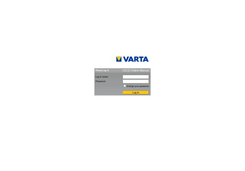 
                            4. VARTA Microbattery CI/CD Online Manual - Login