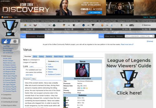 
                            12. Varus - Leaguepedia | League of Legends Esports Wiki