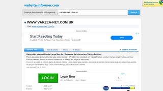 
                            8. varzea-net.com.br at WI. Várzea-Net Internet Banda Larga Sem fio ...