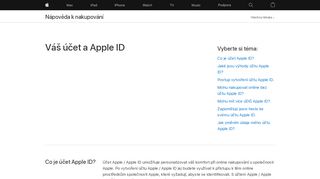 
                            4. Váš účet a účet Apple ID - Nápověda k nakupování - Apple (CZ)