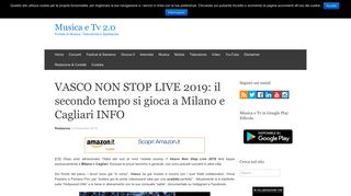 
                            11. VASCO NON STOP LIVE 2019: il secondo tempo a Milano e Cagliari