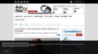 
                            10. Vasco Rossi: caccia ai biglietti. Nuovo singolo il 16 novembre - News ...