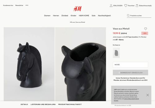 
                            13. Vase aus Metall - Schwarz - Home All | H&M DE