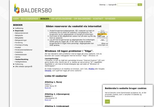 
                            8. Vaskeribooking - Boligselskabet Baldersbo