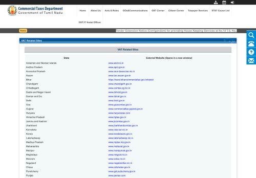 
                            7. VAT Related Sites - Commercial Taxes Department, Tamil Nadu