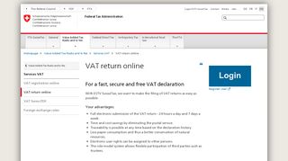 
                            6. VAT return online - EStV