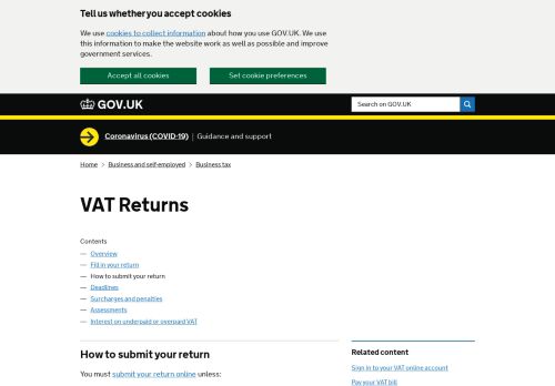 
                            4. VAT Returns: How to submit your return - GOV.UK