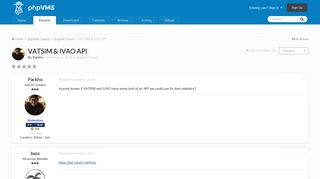 
                            5. VATSIM & IVAO API - Support Forum - phpVMS Forums
