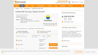 
                            4. Vattenfall (Gastarife und Gaspreise) - Verivox