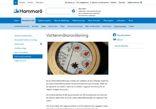 
                            5. Vattenmätaravläsning - Hammarö kommun