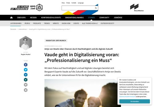 
                            11. Vaude-Chefin Antje von Dewitz über Digitalisierung ... - ISPO.com